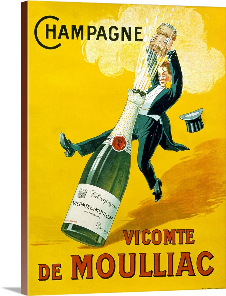 6459.Champagne de Epernay Nouveau Ad Poster.Wall Art Decorative.decor 