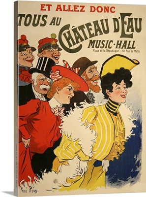 Chateau D'Eau Music Hall - Vintage Advertisement