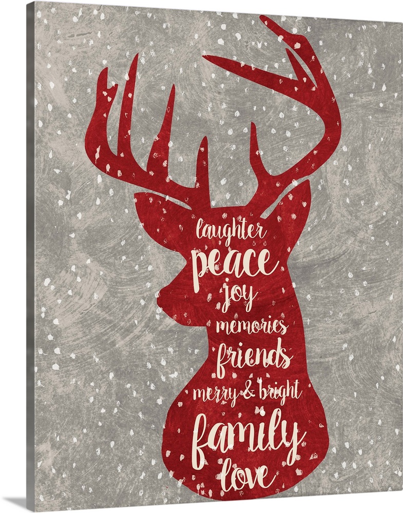C Christmas Reindeer Looking By The Art Print Home Decor Wall Art Poster 
