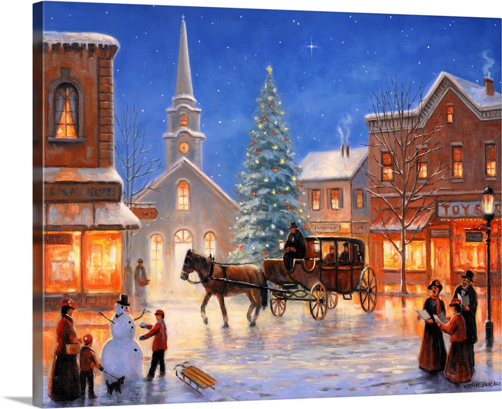 Christmas horse carriage
