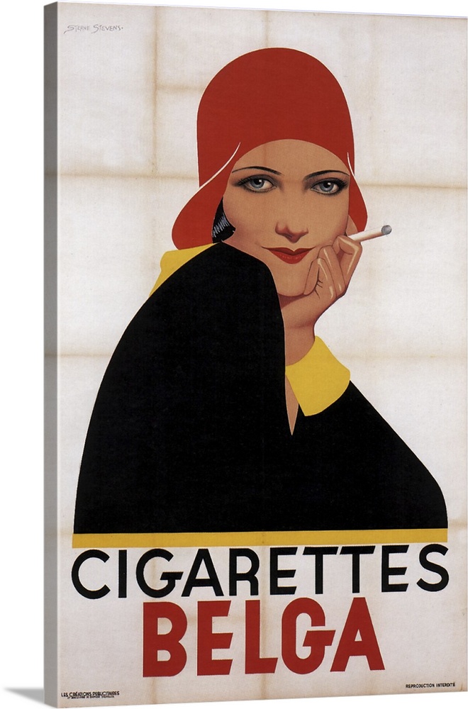 Cigarettes Belga - Vintage Advertisement