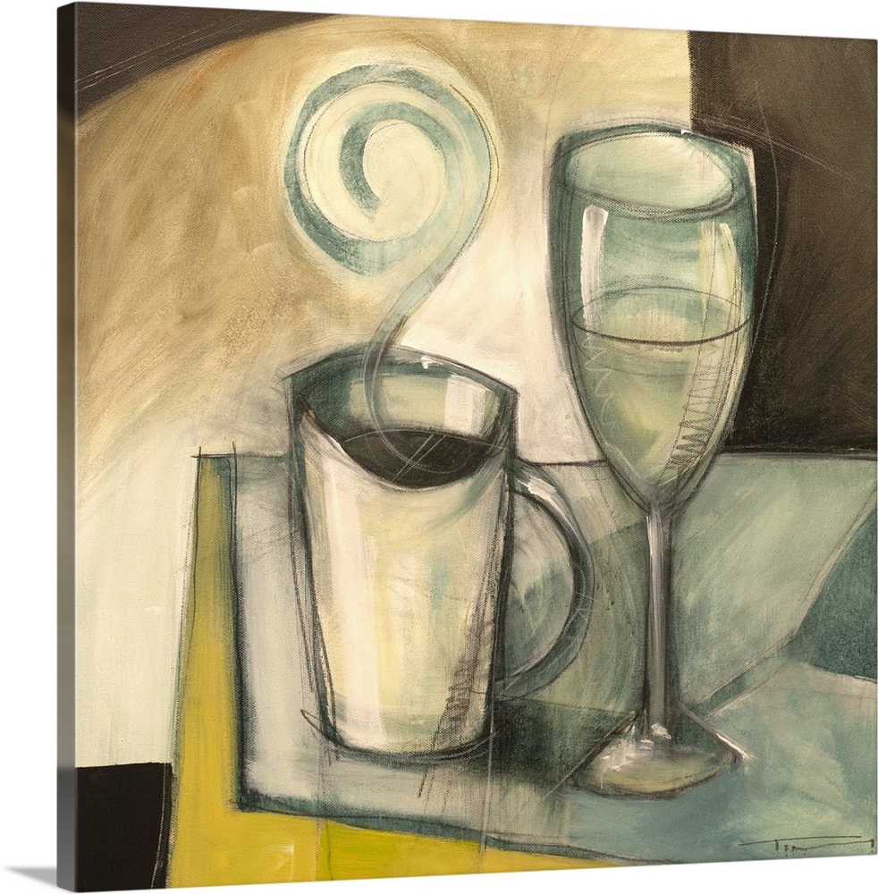 Coffee Wine Wall Art, Canvas Prints, Framed Prints, Wall Peels Great