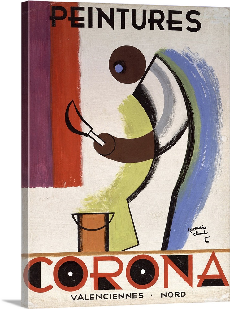 Vintage poster advertisement for Corona Paint.