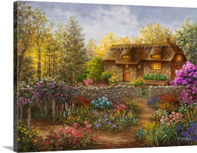Cottage Garden In Full Bloom