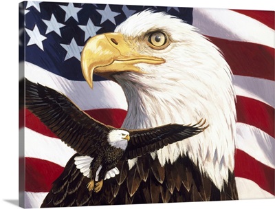 Eagle And Flag