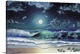 image thumbnail of Moon over the waves on the beach.