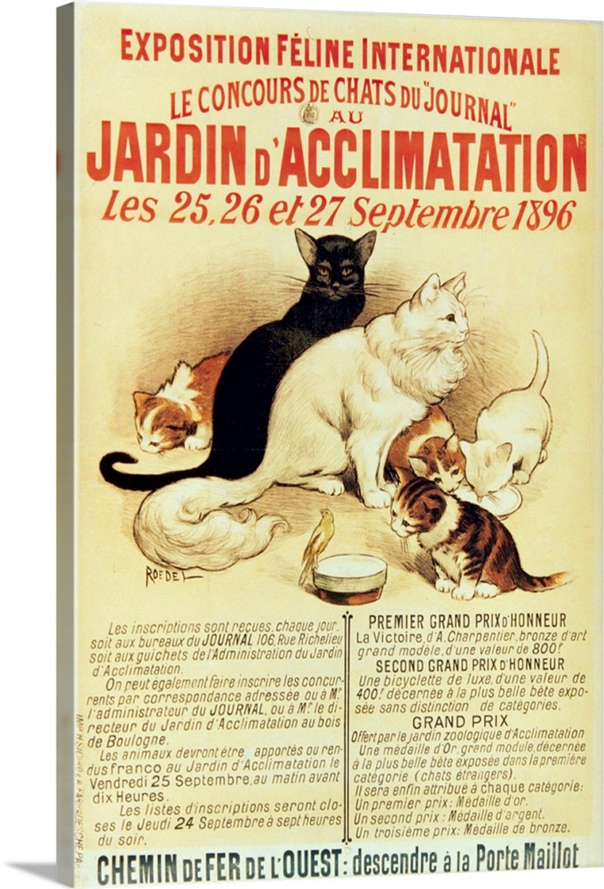 Vintage poster advertisement for Exposition Feline.