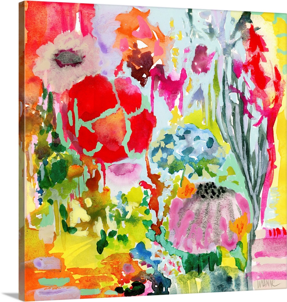 Flowers Outside Coffee Shop