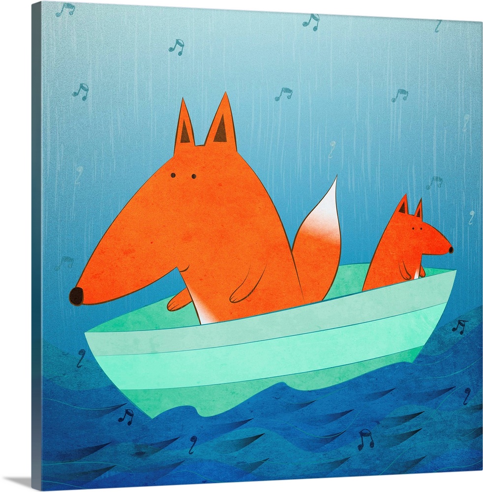 Fox in a Boat
