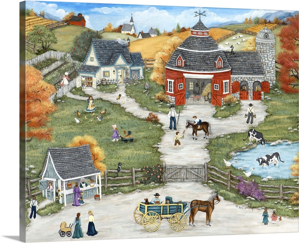 Grandpa's Barn Yard Grandma's Garden Wall Art, Canvas Prints, Framed