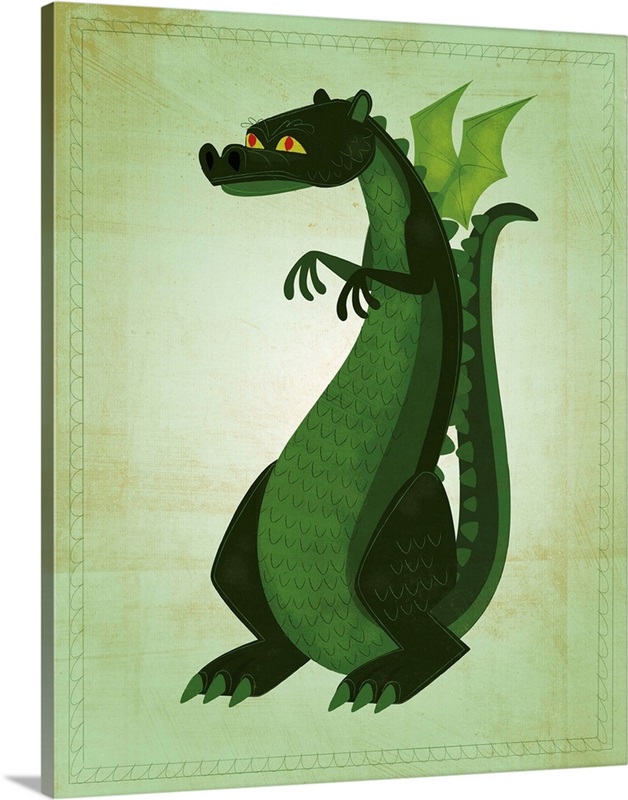 Green Dragon Wall Art, Canvas Prints, Framed Prints, Wall Peels Great