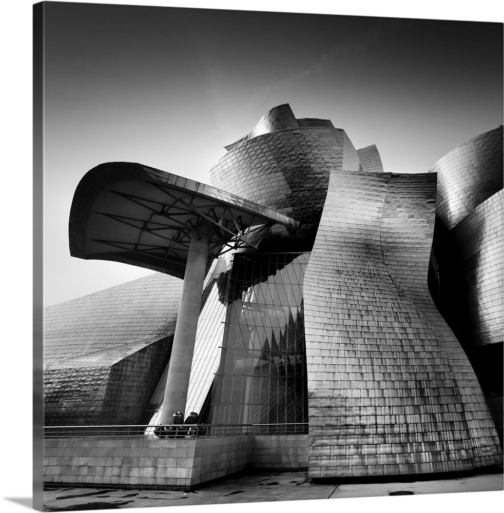 Guggenheim Bilbao, black and white photography