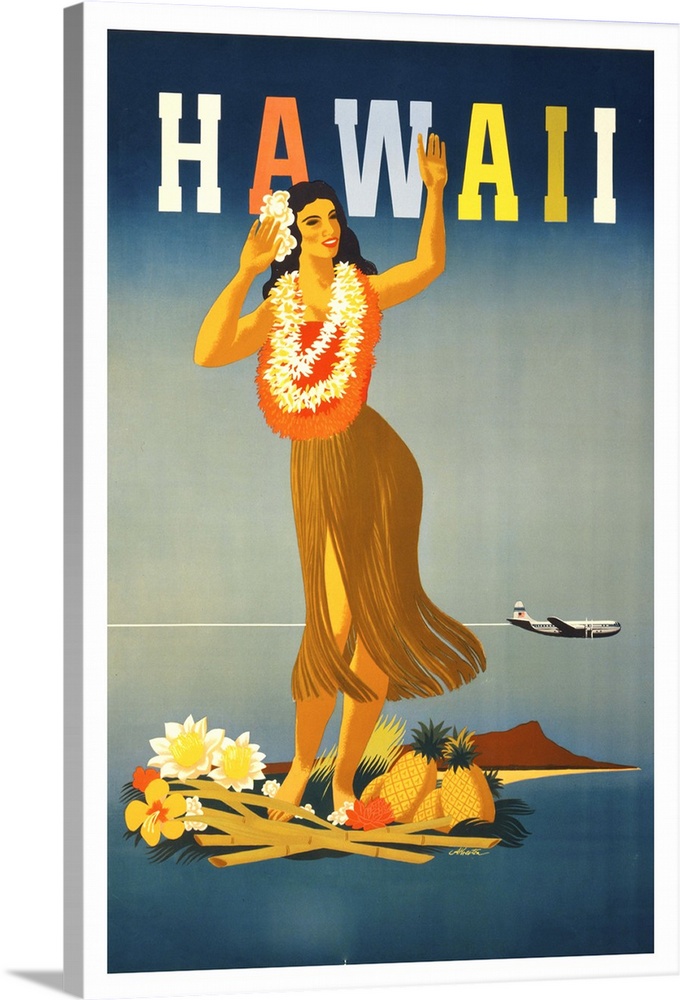 Hawaii Our Little Corner United States Vintage Travel Advertisement Art Poster 