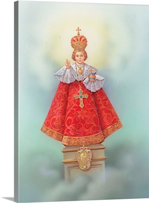 Infant Jesus dressed in papal robes