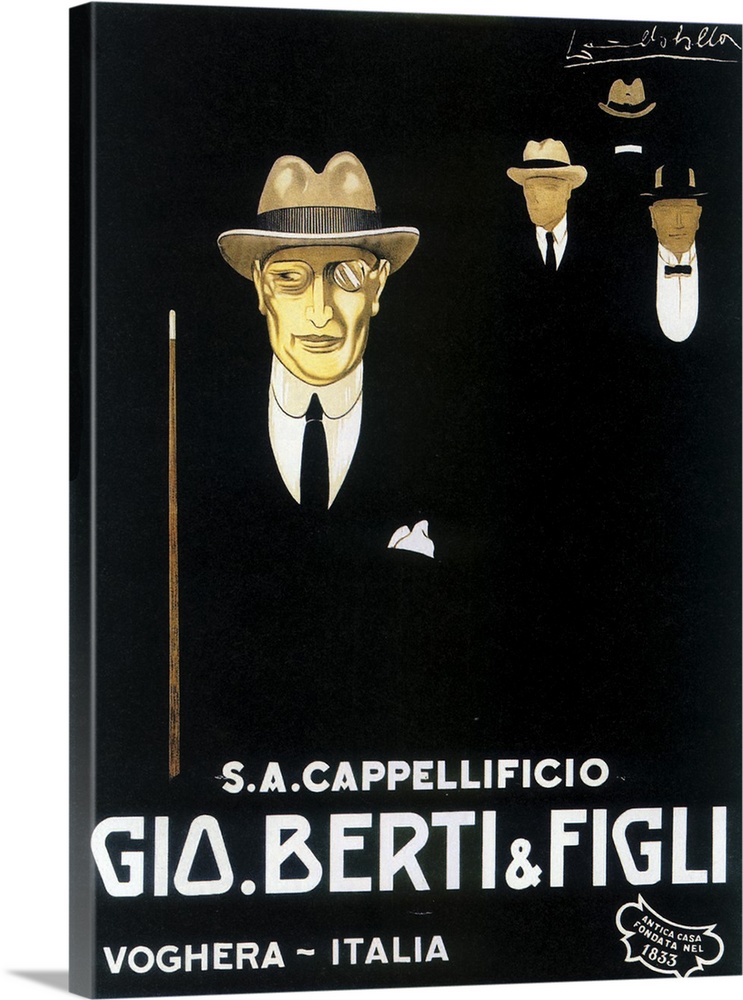Vintage poster advertisement for Italian Fashion Figli.