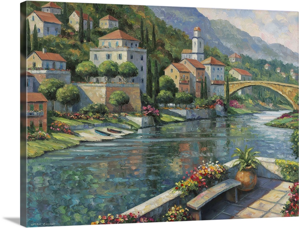 Italian town set on the river