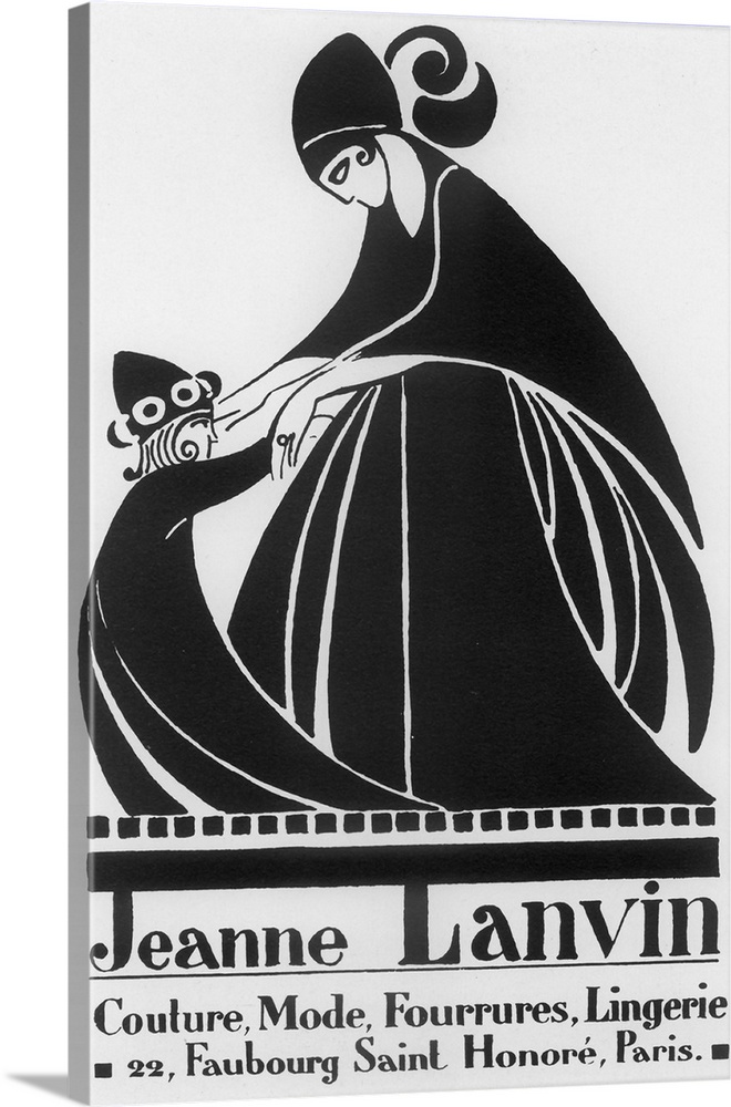 Vintage poster advertisement for Jeanne Lanvin.