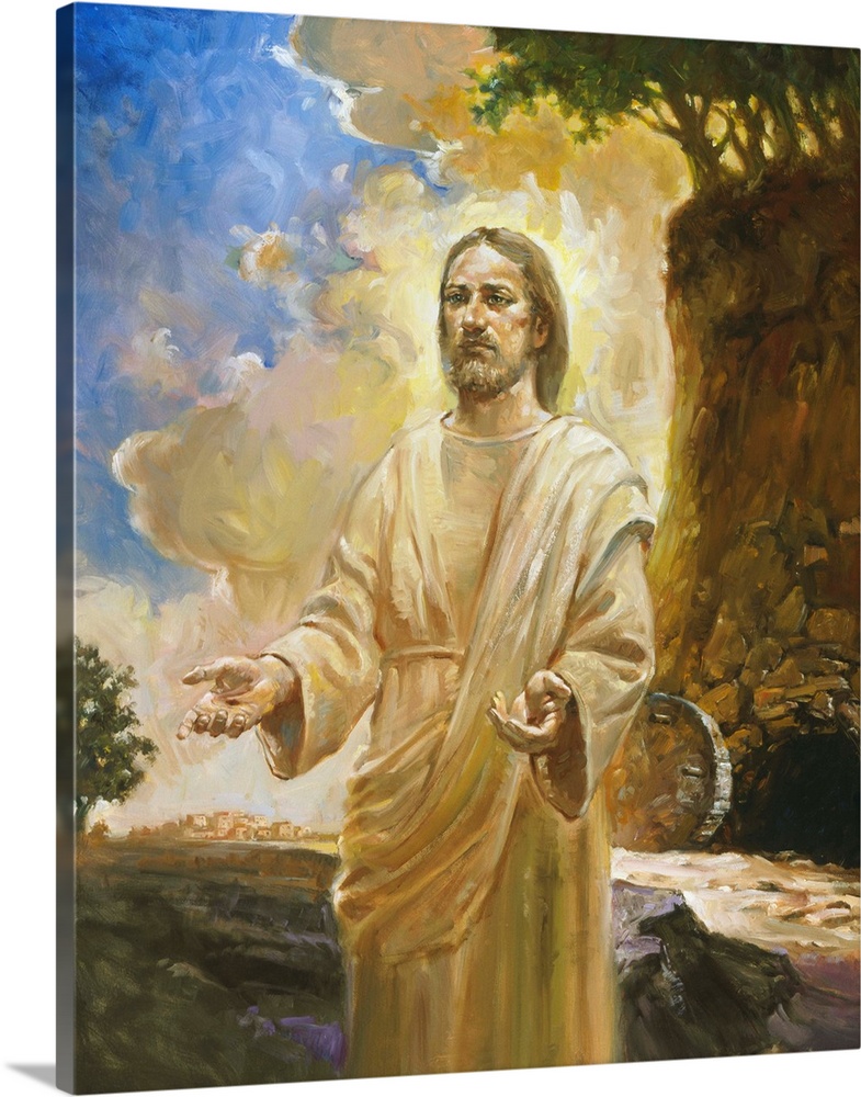 Jesus In Front Of Cave