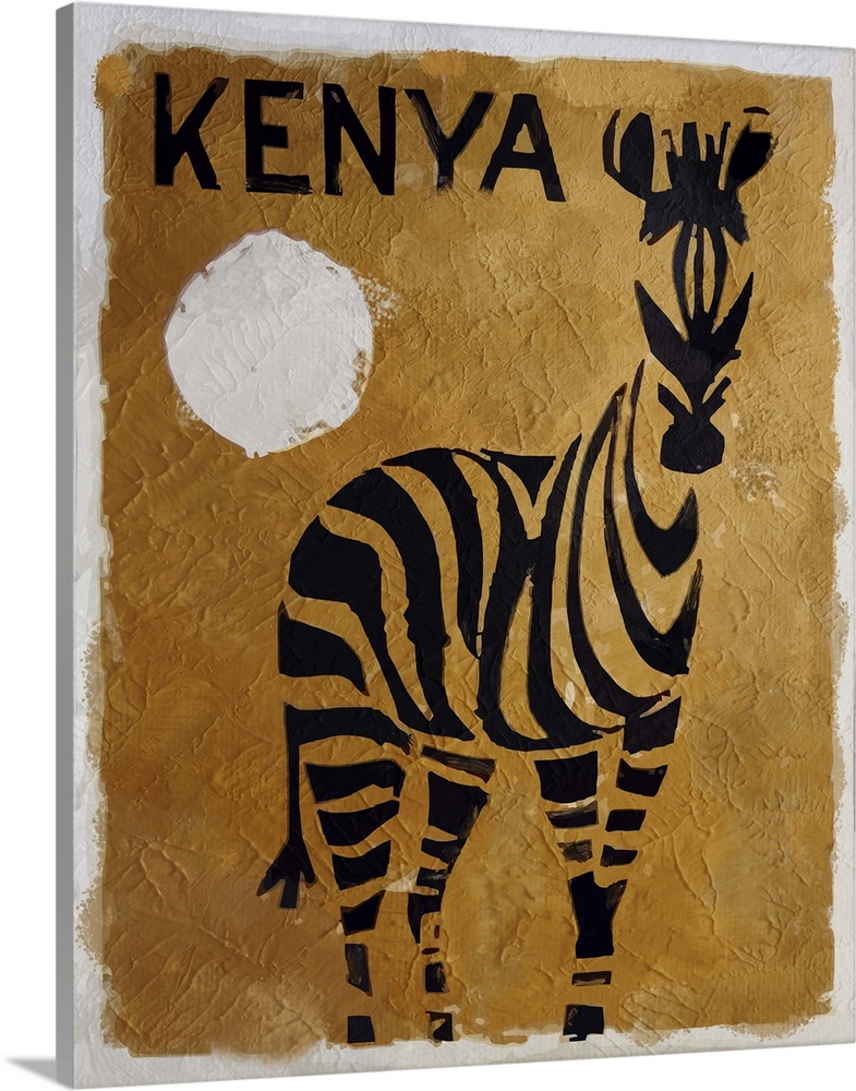 Vintage poster advertisement for Kenya.