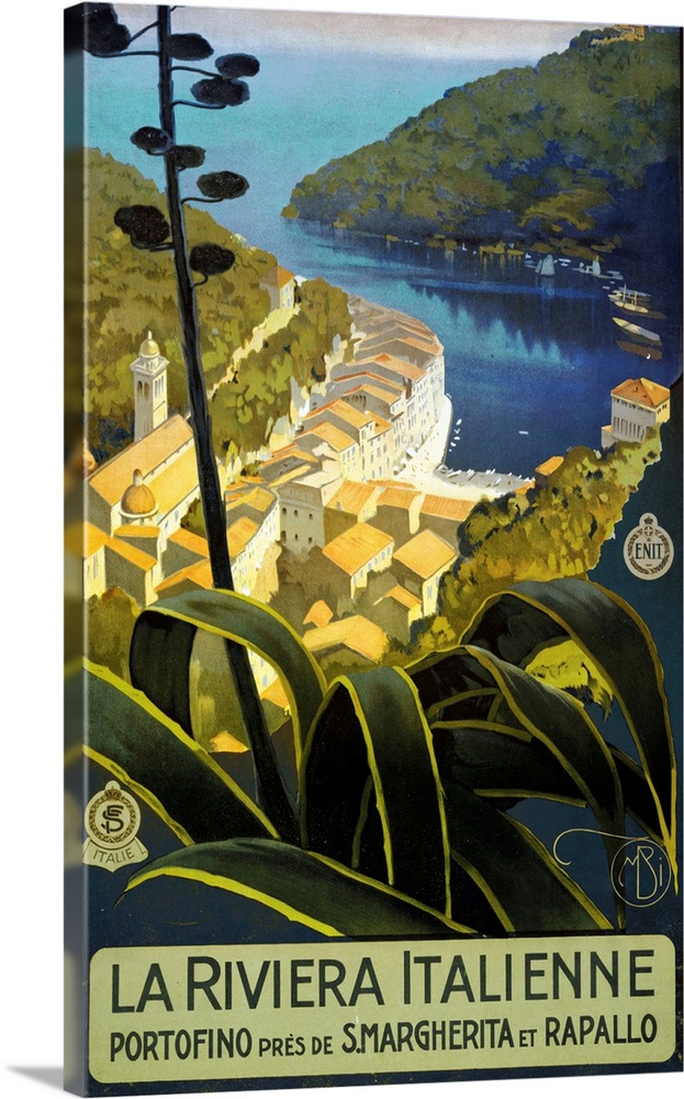 La Riviera Italienne - Vintage Travel Advertisement