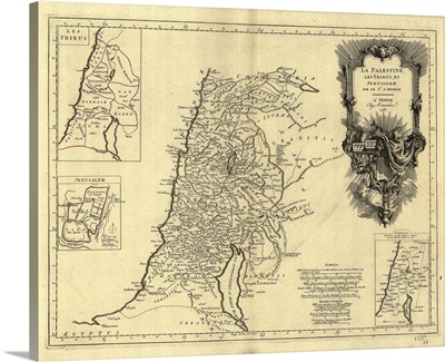 Map of Jerusalem, Palestine, and the Holy Land
