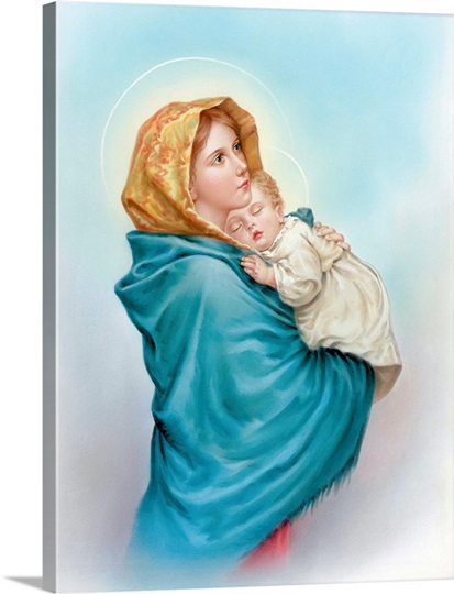 Mary holding Jesus Photo Canvas Print | Great Big Canvas
