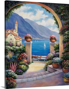 mediterranean archway canvas