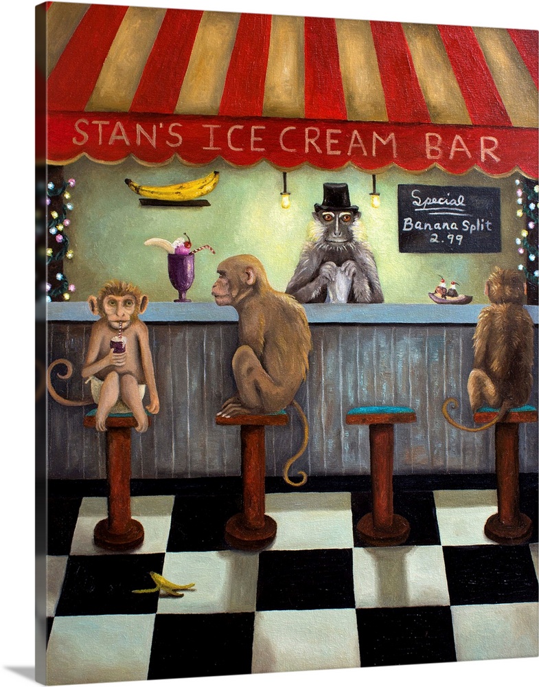 The Monkey Marketplace Art Print