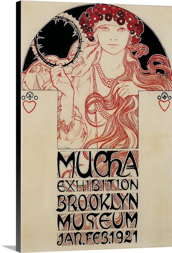 Art Nouveau Illustration of a Woman 
Vintage Poster Artist