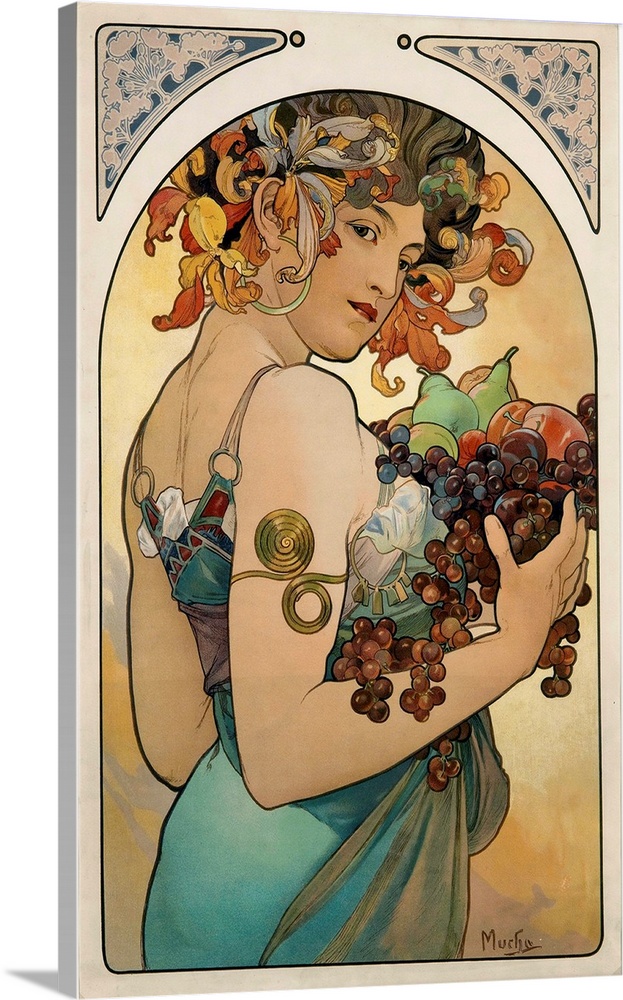 Art Nouveau Illustration of a WomanVintage Poster Artist