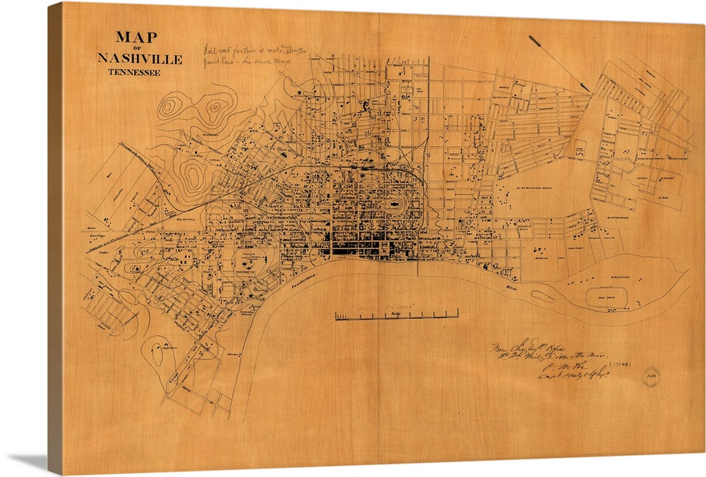 vintage Map of the City of Nashville
