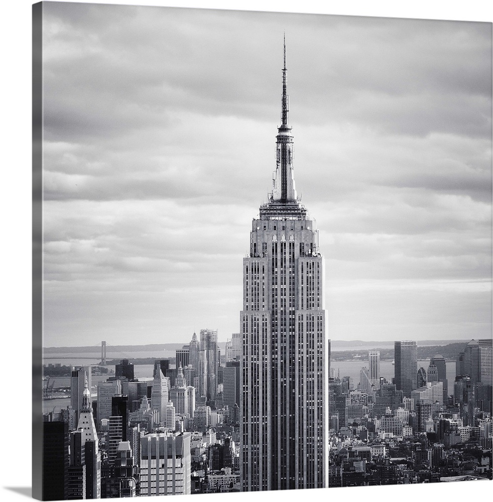 NYC Empire state building, black and white photographyNew York