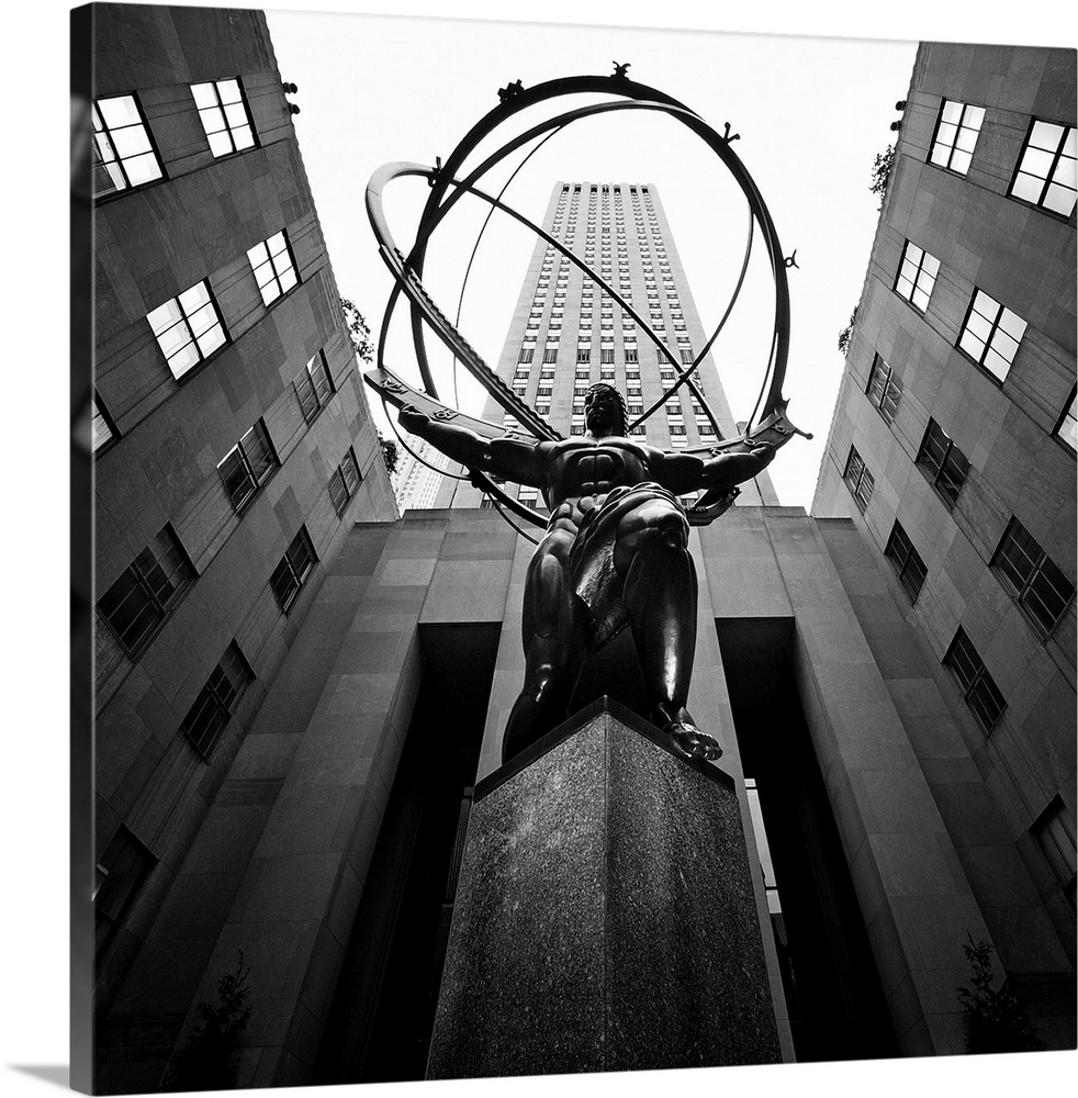 NYC Rockefellar, black and white photography