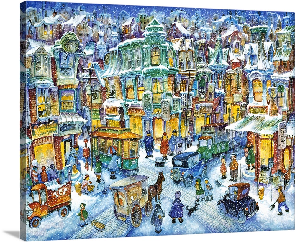City in winter.