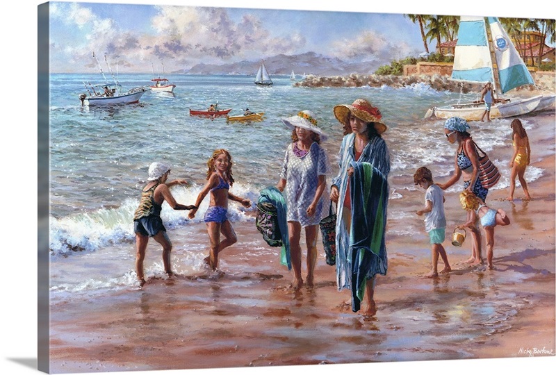 Beach Bums is a painting inspired by a laid back lifestyle. – Neil