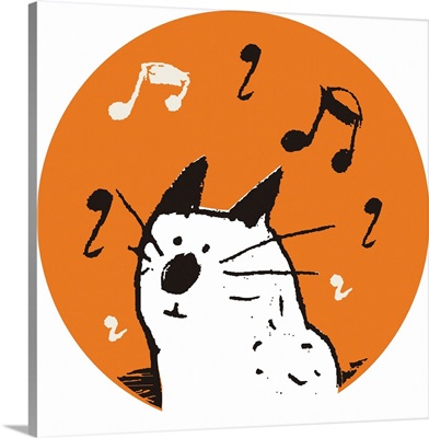 Orange Music Cat