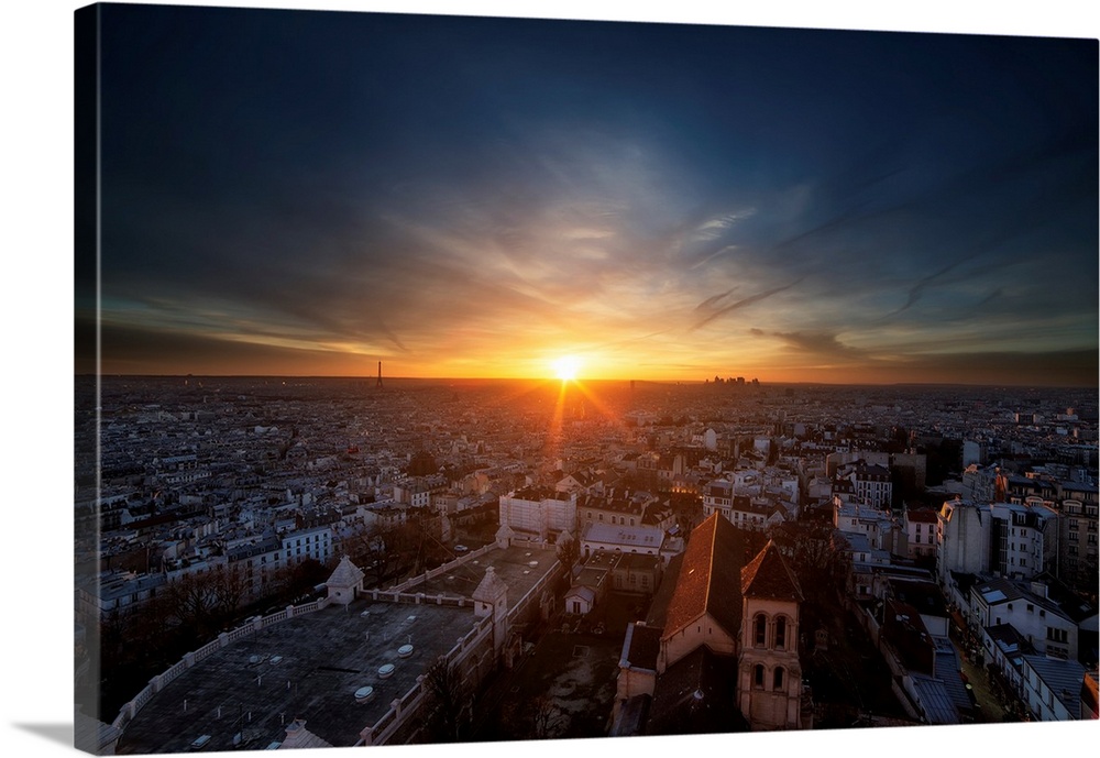 A photograph of Paris at Sunset.