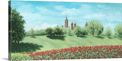 Parliament Building and Tulips - Ottawa
