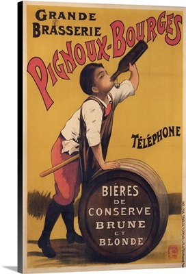 Pignoux Bourges - Vintage Beer Advertisement