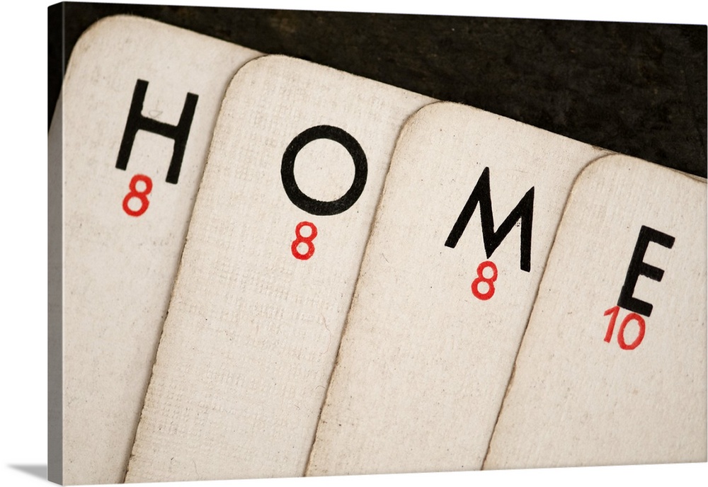 Playing Cards - Spelling 'Home'