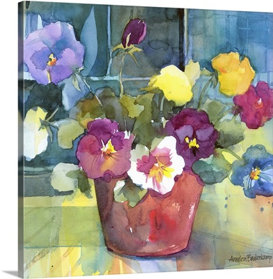 Potted Pansies
