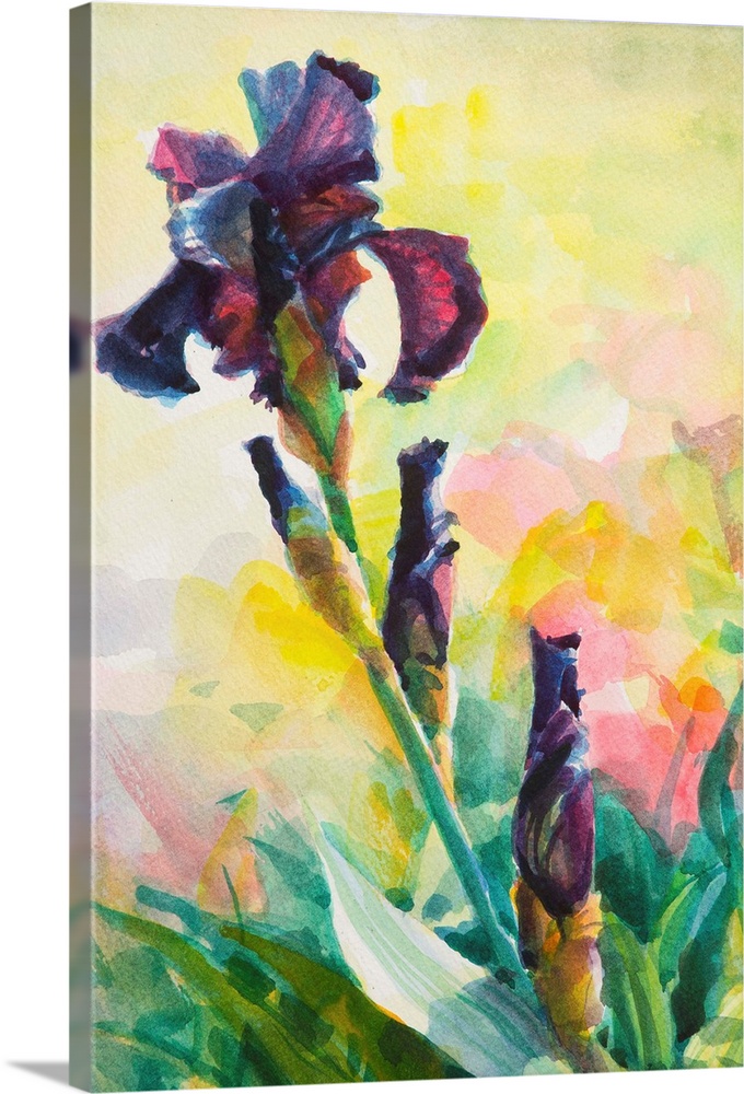 Purple Iris Wall Art, Canvas Prints, Framed Prints, Wall Peels Great