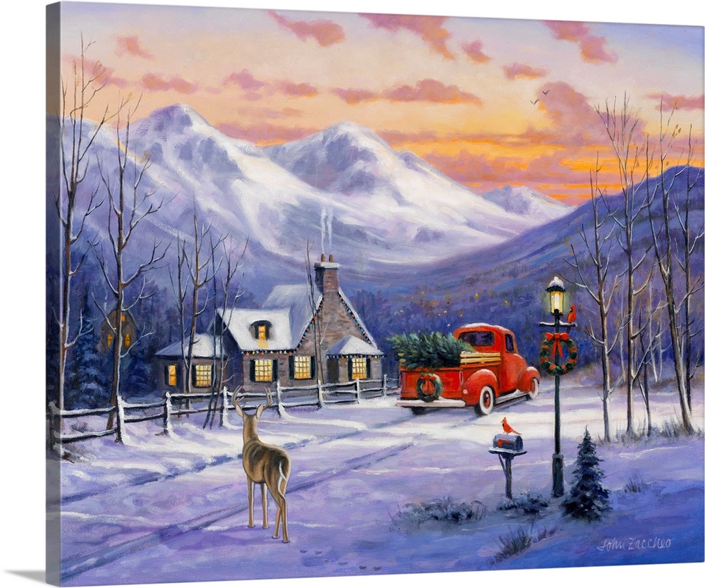 Red Truck And Deer