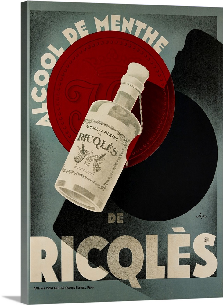 Vintage advertisement artwork for Ricqles.