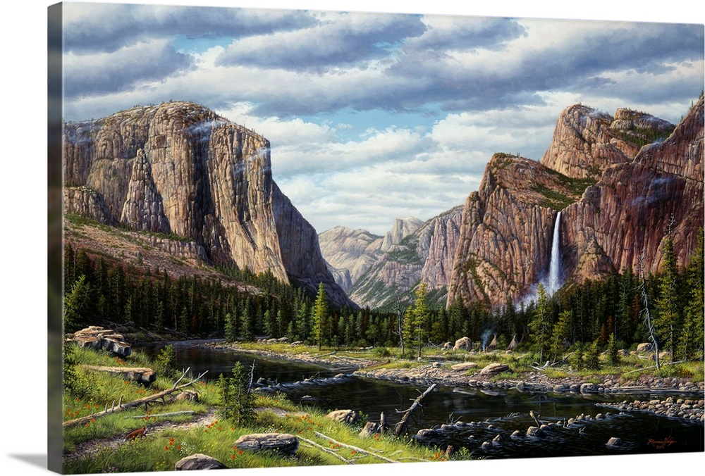 A view of Bridal Veil falls in Yosemite.