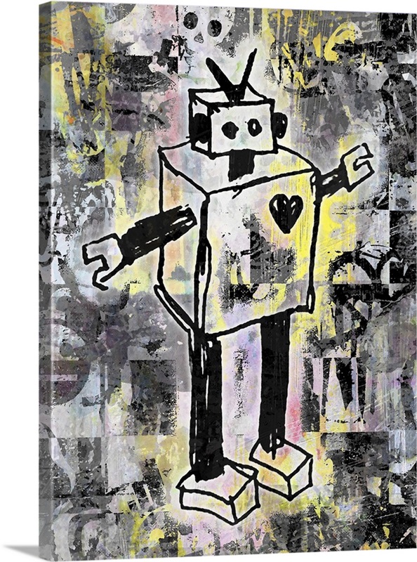 beslutte Grønne bønner Moden Robot Graffiti Color Wall Art, Canvas Prints, Framed Prints, Wall Peels |  Great Big Canvas