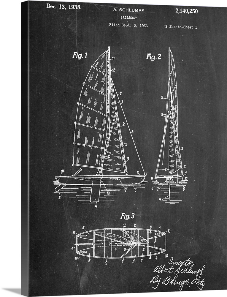 Black and white diagram showing the parts of a sailboat.