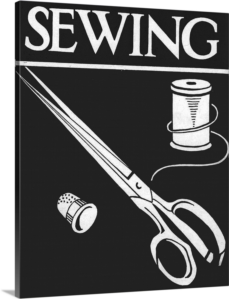 Vintage poster advertisement for Sew Fine.