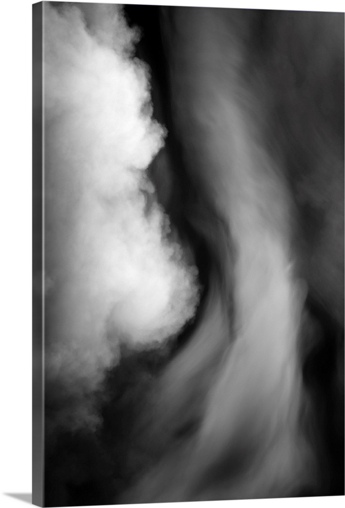 Black and white smokey abstract photograph.