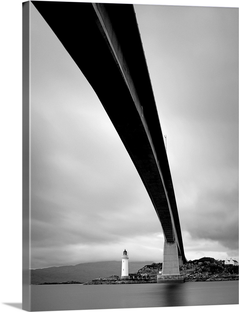 Skye Bridge, black and white photography
